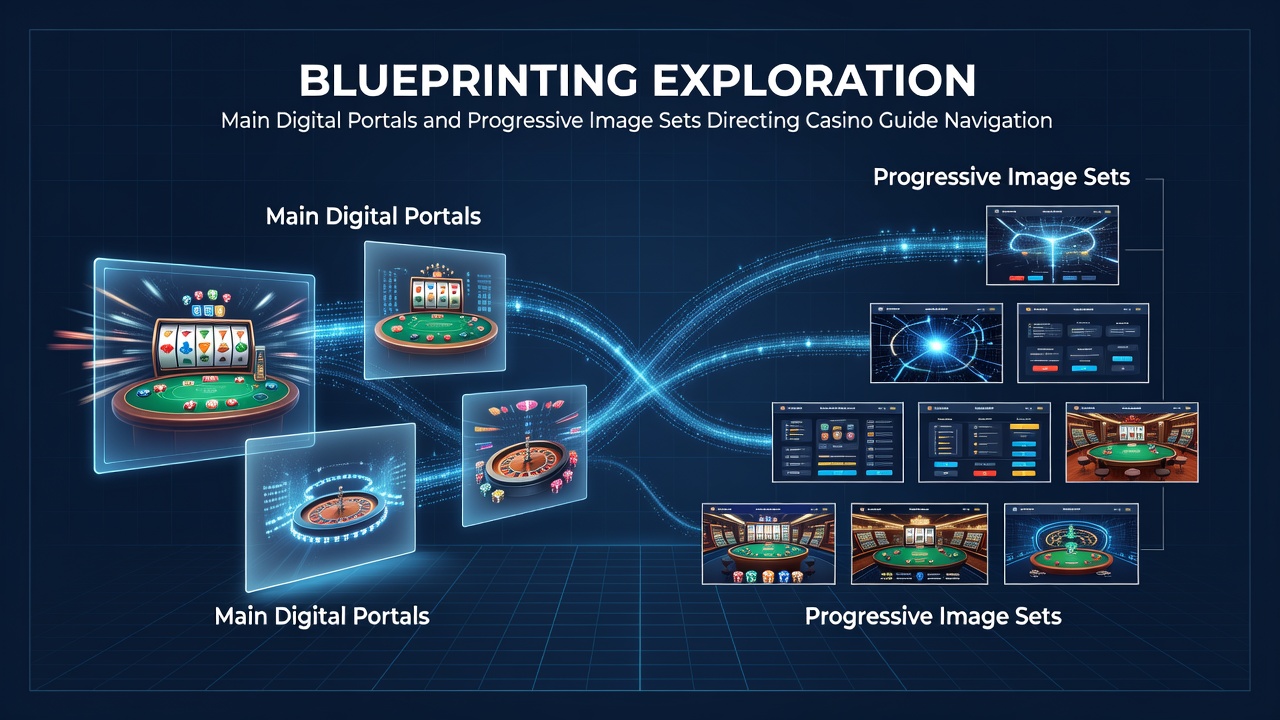 Digital portal interface showing navigation structure in a casino guide website