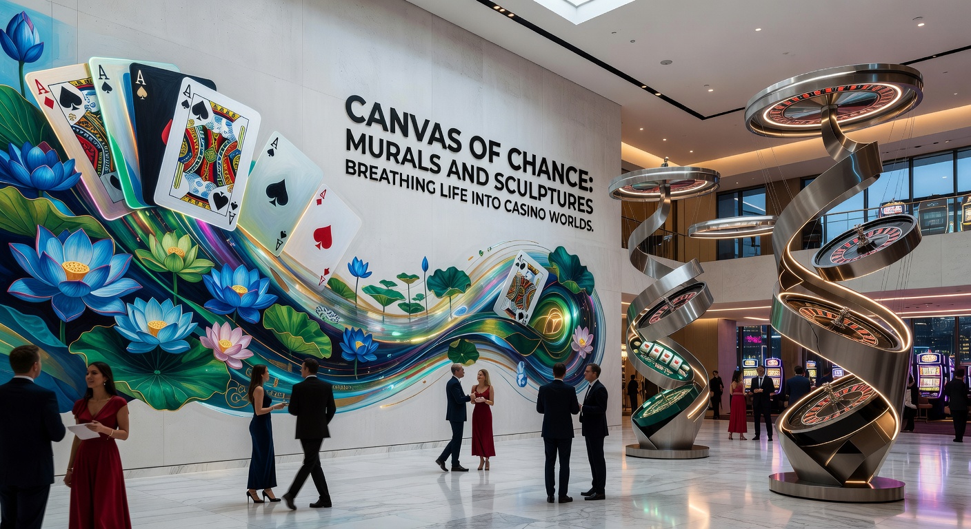Elaborate sculpture of a dragon coiled around a crystal ball in a casino foyer, illuminated by dramatic lighting that casts ethereal glows across the marble floors
