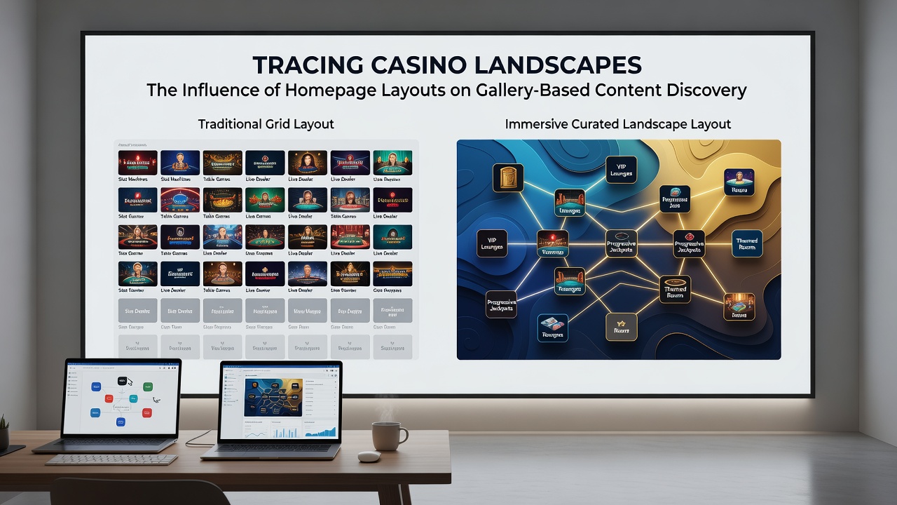 Gallery sequence view within an online casino resource illustrating progressive visual navigation from homepage anchors