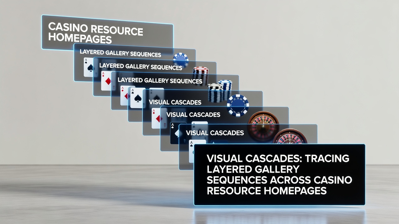 Layered image sequences displayed on a casino resource homepage with progressive gallery navigation elements